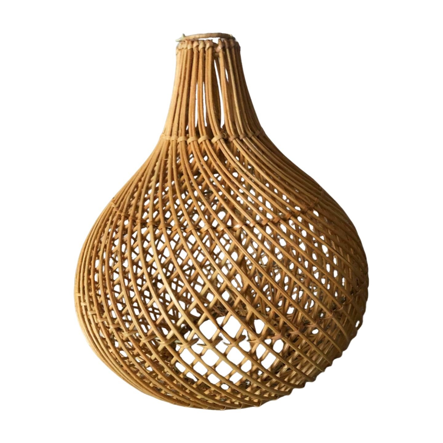 Pantalla De Lámpara De Ratán Mandala - Cruz