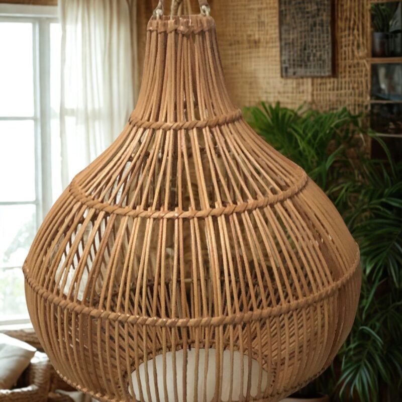 Pantalla De Lámpara De Ratán - Mandala