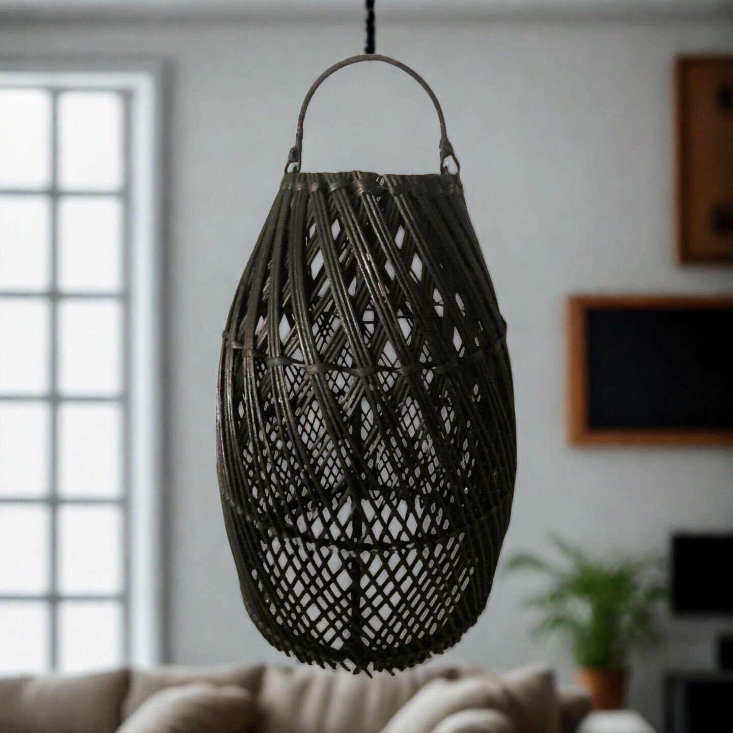 Pantalla de lámpara Ratán - Ayana- Cruz